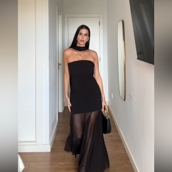 ZARA TRANSPARENT COMBINATION DRESS - Picture 2 of 16